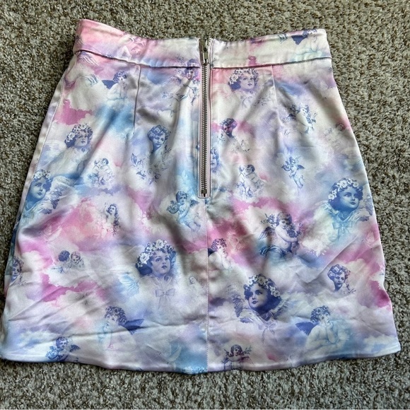 Sugar Thrillz Pink Blue Purple Pastel Angel A-Line Mini Skirt Casual Small - Picture 6 of 8